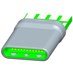 USB TYPE C PLUG 24Pin  加厚型拉伸壳数据板2.0